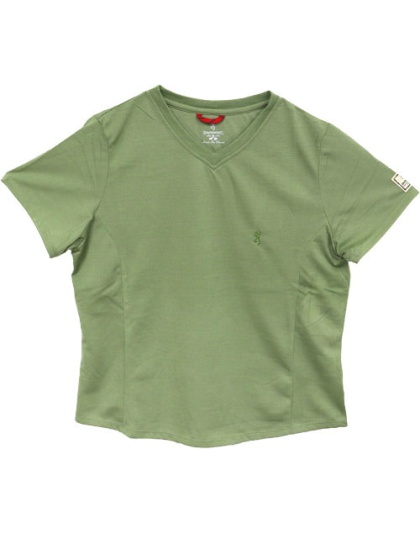 Bg Women's Ss V-neck Perfrmnce - T-shirt Xx-large Leaf Green<