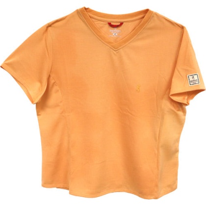 Bg Women's Ss V-neck Perfrmnce - T-shirt Small Melon<