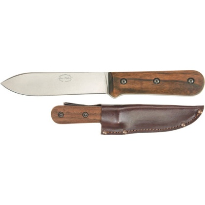 Ka-bar Becker Kephart Knife - 5.12" Bld Wlnt Hndle Lthr Shth