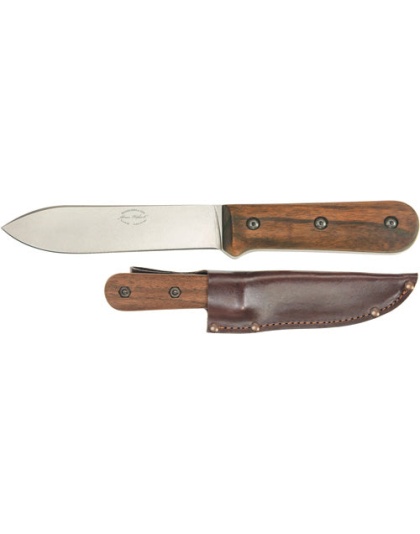 Ka-bar Becker Kephart Knife - 5.12" Bld Wlnt Hndle Lthr Shth