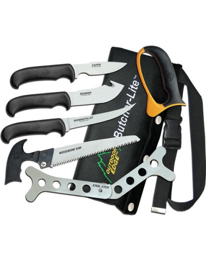 Outdoor Edge Butcher Lite 8-pc - Roll-pak Game Processing Kit