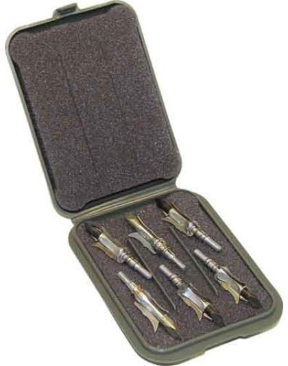 Mtm Mechanical Broadhead Case - Holds 6 Broadheads Army Green