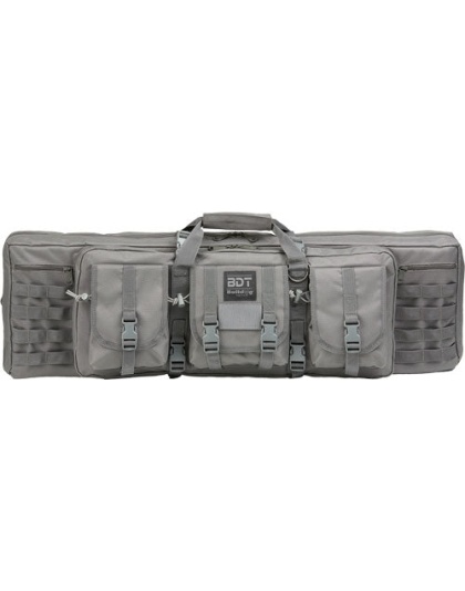 Bulldog 37" 2 Gun Tactical Cse - 3 Large Accessory Pockets Grey