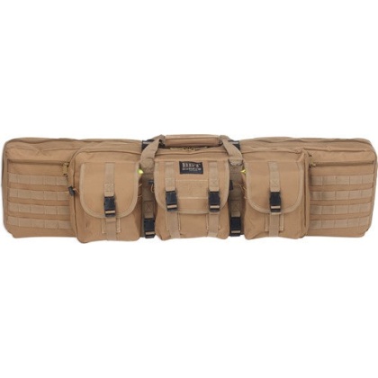 Bulldog 37" 2 Gun Tactical Cse - 3 Large Accessory Pockets Tan