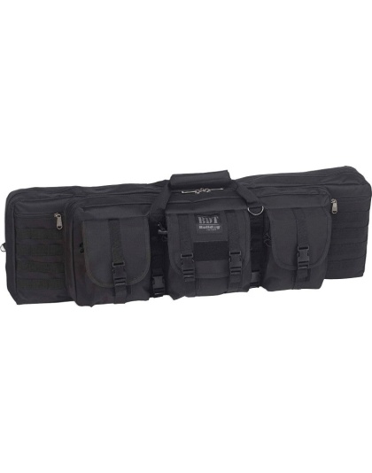 Bulldog 43" 2 Gun Tactical Cse - 3 Large Access Pockets Black