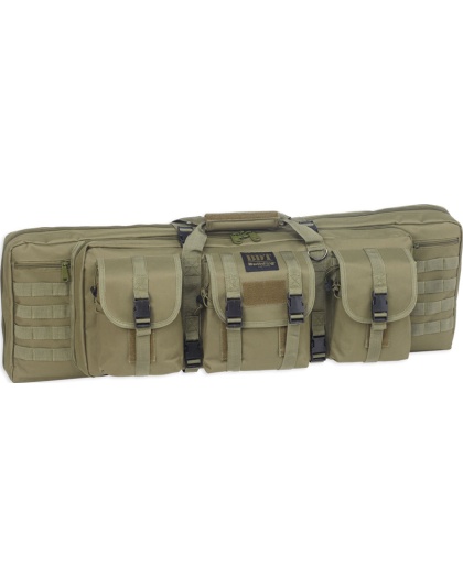 Bulldog 43" 2 Gun Tactical Cse - 3 Large Accessory Pockets Grn