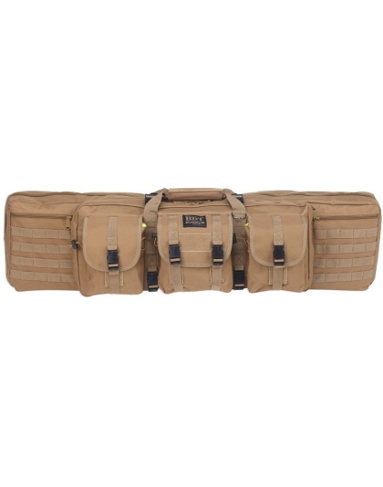 Bulldog 37" Single Tactical Cs - 3 Large Accessory Pockets Tan