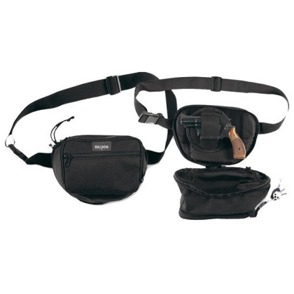 Bulldog Fanny Pack Holster For - Med Gun Blk 10" W- Univ Holstr