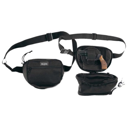 Bulldog Fanny Pack Holster For - Sm Gun Black 9" W- Univ Holstr