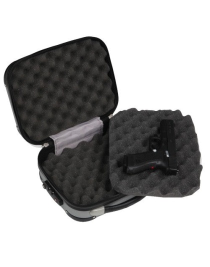 Bulldog Polycarbonate Pistol - Case W- Tsa Como Lock Grey 9"