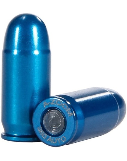 A-zoom Metal Snap Cap Blue - .380acp 10-pack