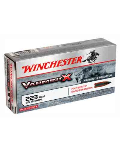 Win Ammo Varmint-x .223 Rem. - 55gr. Polymer Tipped 20-pack