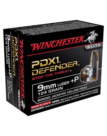 Win Ammo Supreme Elite 20-pack - 9mm Luger 124gr. Pdx1 Defender