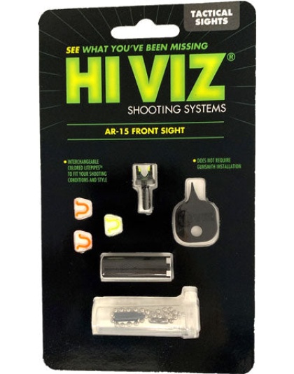 Hiviz Front Sight For Ar-15 - All Types Red-green Litepipes