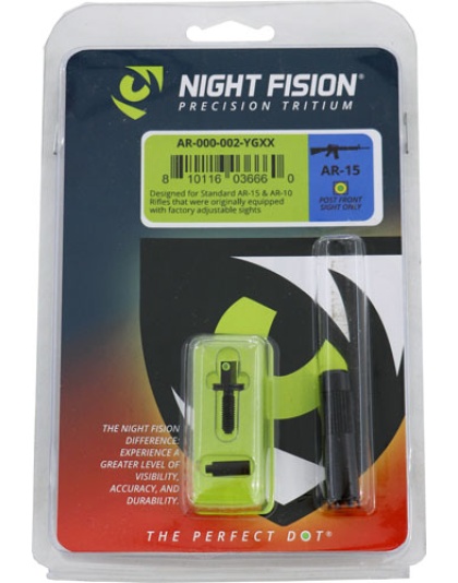 Night Fision Ar-15-10 Tritium - Adjustable Post Yellow Dot Sg