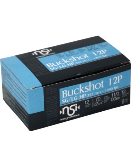 Nobelsport Ammo 12ga. 2.75"* - 00bk 12-pellets 10-pk 25bx-cse