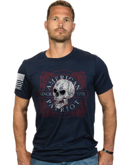 Nine Line Apparel Am Patriot - Men's T-shirt Navy 2x-large
