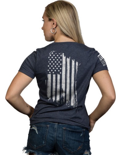 Nine Line Apparel America - Women's T-shirt Navy 2x-large