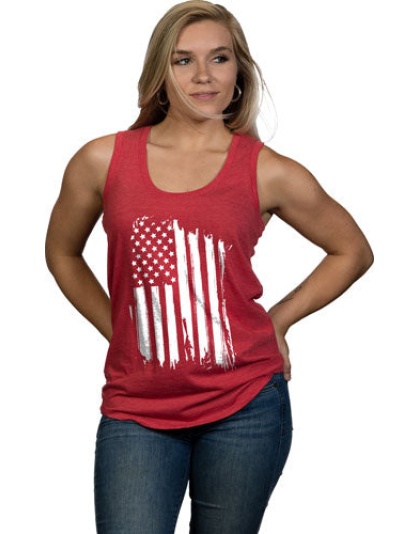 Nine Line Apparel America - Women's Tank Red 2x-large