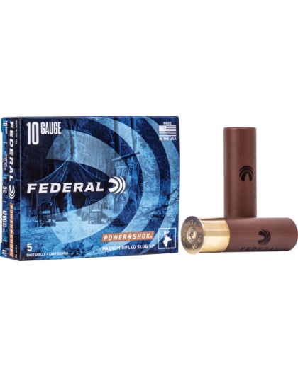 Fed Ammo Rifled Slug 10ga. - 3 1-2" 1 3-4 Oz. Hp 5pk
