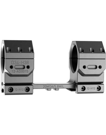 Audere Scope Mount Adversus - 34mm High 20moa Black