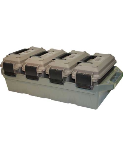 Mtm 4-can Ammo Crate W- 4 .30 - Cal Ammo Cans Army Grn-dk Erth