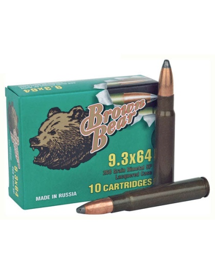 Brown Bear 9.3x64 268 Grain - Jacketed Soft-point 10rd Box