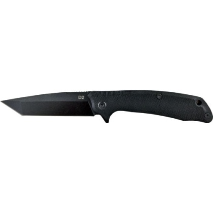 Abkt Elite Blue Shield Tanto - 3.5" Bearing Pivot D2 Steel