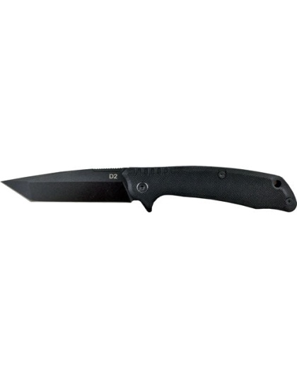 Abkt Elite Blue Shield Tanto - 3.5" Bearing Pivot D2 Steel