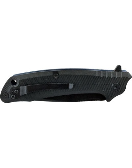 Abkt Elite Blue Shield Tanto - 3.5" Bearing Pivot D2 Steel