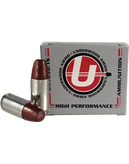Underwood Ammo 9mm+p 147gr. - Lead Hard Cast Flat Nose 20-pk