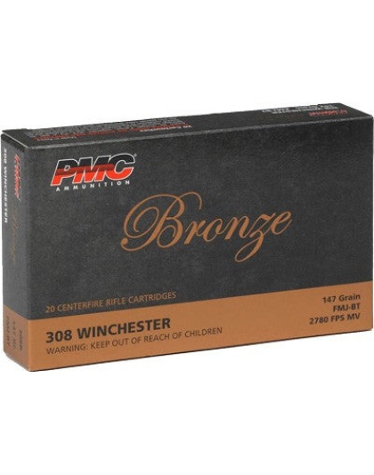 Pmc Ammo .308 Winchester - 147gr. Fmj-bt 20-pack