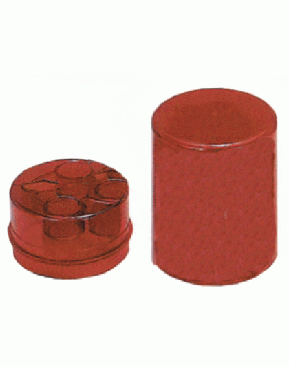 Lee Die Storage Box For 3 Dies - Round Style Red Plastic