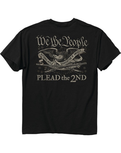 Buck Wear T-shirt Nra "we - Plead The 2nd" Black Medium