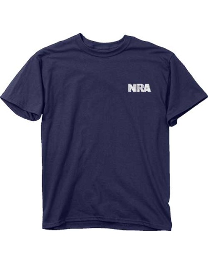 Buck Wear T-shirt Nra "gun - Stripes" Navy X-large