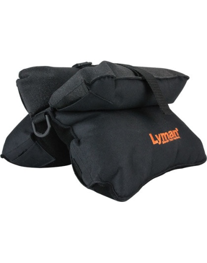 Lyman Match Bench Shooting Bag - Filled Black Nylon-suede