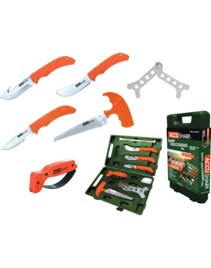 Accusharp Game Processing Kit - Complete 9-piece Kit W-hd Case