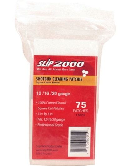 Slip 2000 Cleaning Patches 3" - Square .12-.16-.20ga 75-pack
