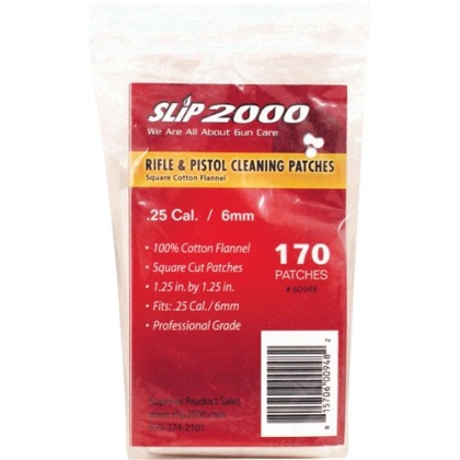 Slip 2000 Cleaning Patches - 1.25" Square 25cal-6mm 170-bag