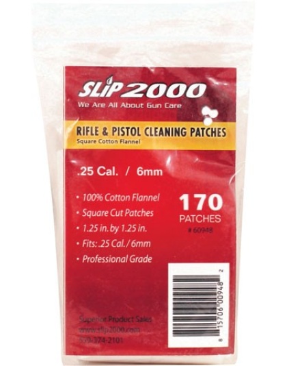 Slip 2000 Cleaning Patches - 1.25" Square 25cal-6mm 170-bag