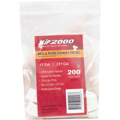 Slip 2000 Cleaning Patches - Square .17-.177 .75" 200-pack