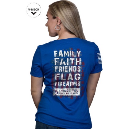 Nine Line Apparel 5 Things - Women's T-shirt Ryl Blue X-lrg