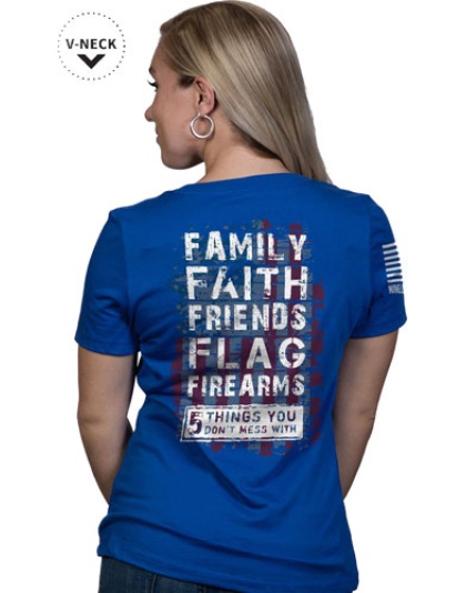 Nine Line Apparel 5 Things - Women's T-shirt Ryl Blue X-lrg