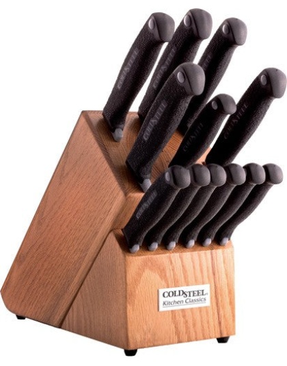 Cold Steel Kitchen Classics - Set W- Wood Block 12 Knives