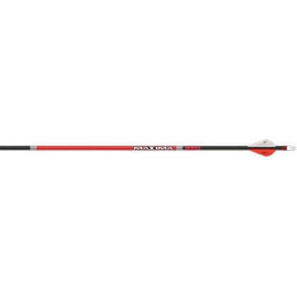 Carbon Express Arrow Maxima - Red 250 W-2" Blazer Vane 6pk