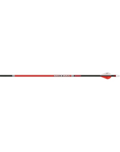 Carbon Express Arrow Maxima - Red 250 W-2" Blazer Vane 6pk