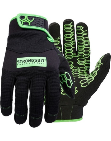 Strongsuit Grasper Gloves Blk - -green Large Black Anti-slip