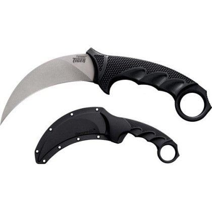 Cold Steel Steel Tiger 4.75" - Plain Edge Hooked Blade W-shth