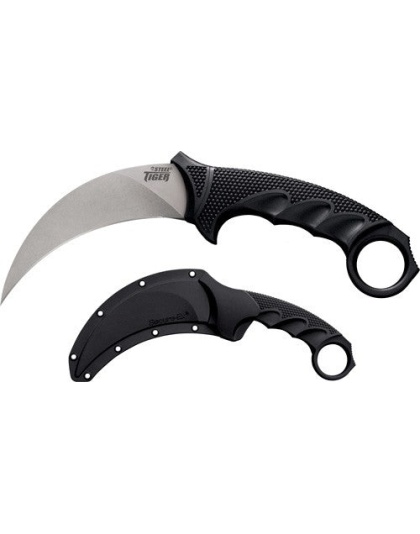 Cold Steel Steel Tiger 4.75" - Plain Edge Hooked Blade W-shth