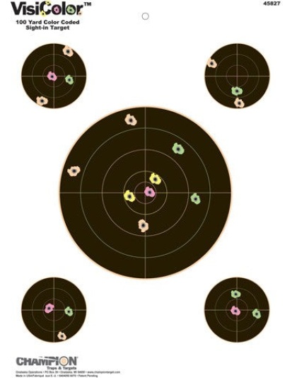 Champion Visicolor Target - Bullseye W- 4 Xtra Bulls 10-pk